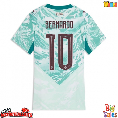 Portugal Bernardo Silva #10 Replica Away Stadium Shirt for Women World Cup 2026 Short Sleeve